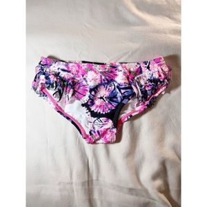 Kanu Surf Little Girls Bikini Bottom Tie Dye w/ Fringes Size 7 Swimsuit Colorful